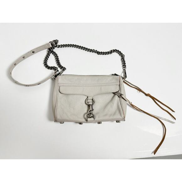 Rebecca Minkoff Handbags - Rebecca Minkoff Crossbody Bag Purse Light Gray Stone Silver Hardware